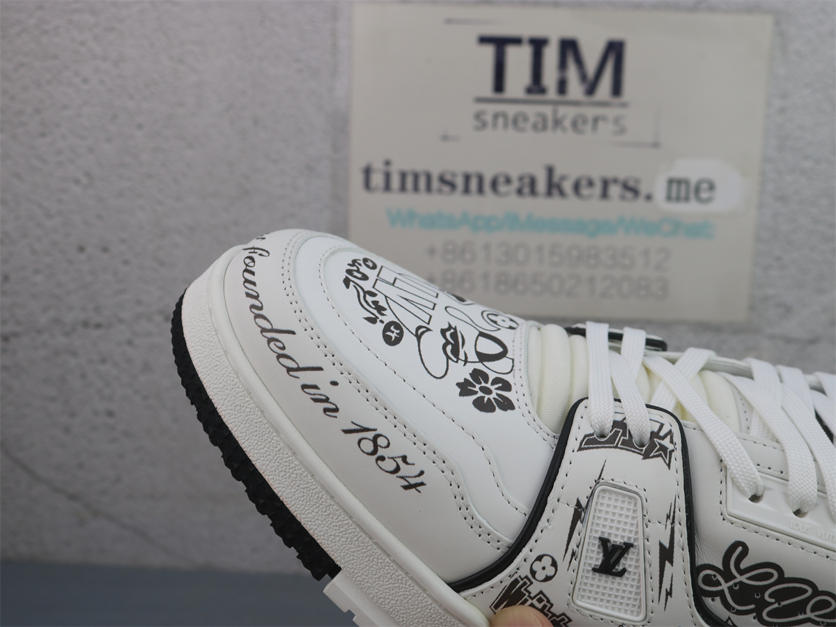 LV Trainer Sneaker White Black